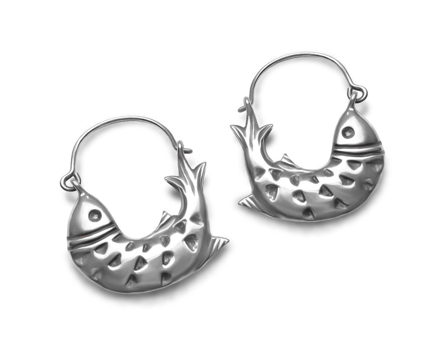 CURVED FISH EARRINGS