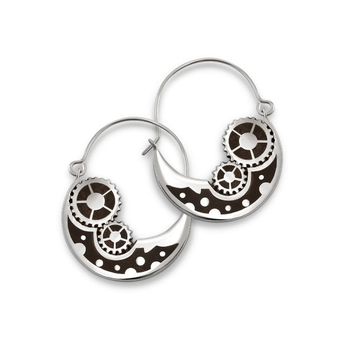“Momentos” Silver .925 Earrings with Cuéramo Wood Inlays