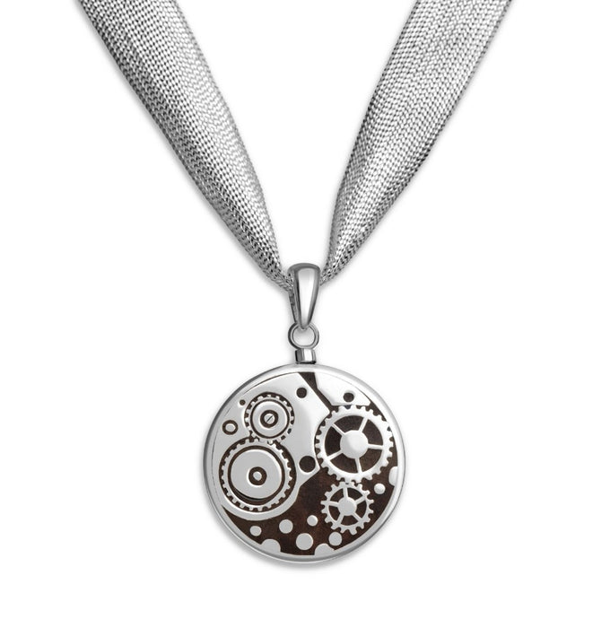 “Moments” Pendant Silver .925 with Cueramo Wood Inlays